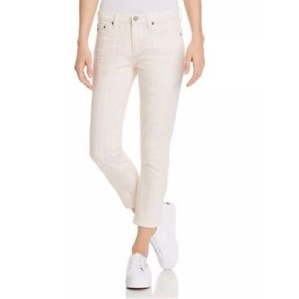 Ag Prima Crop Straight Jean Pink/white 32